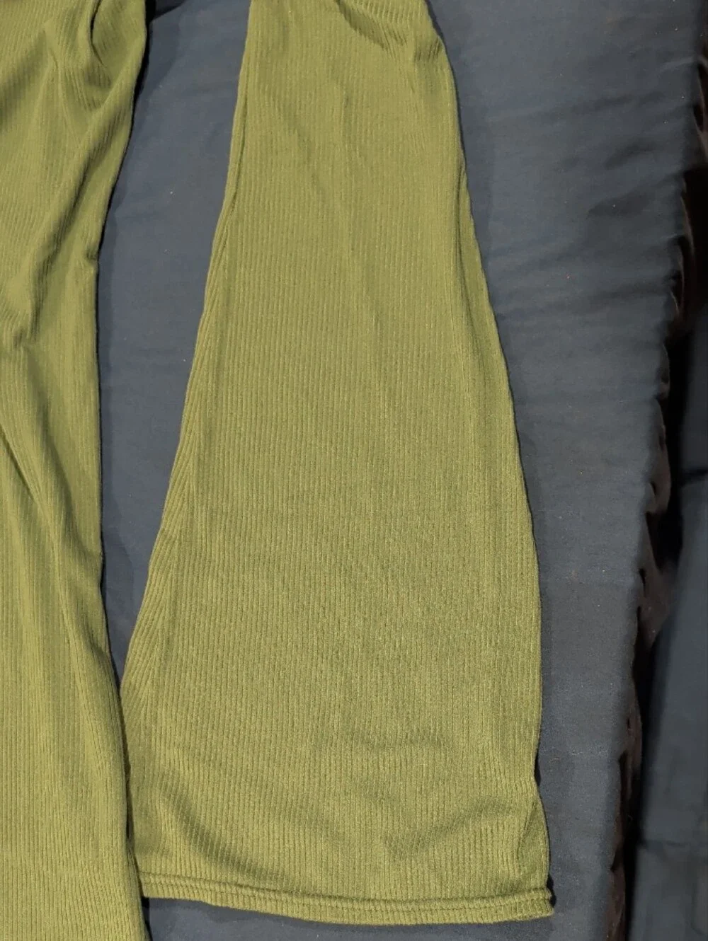 No Boundaries Dark Olive Ribbed Leggings